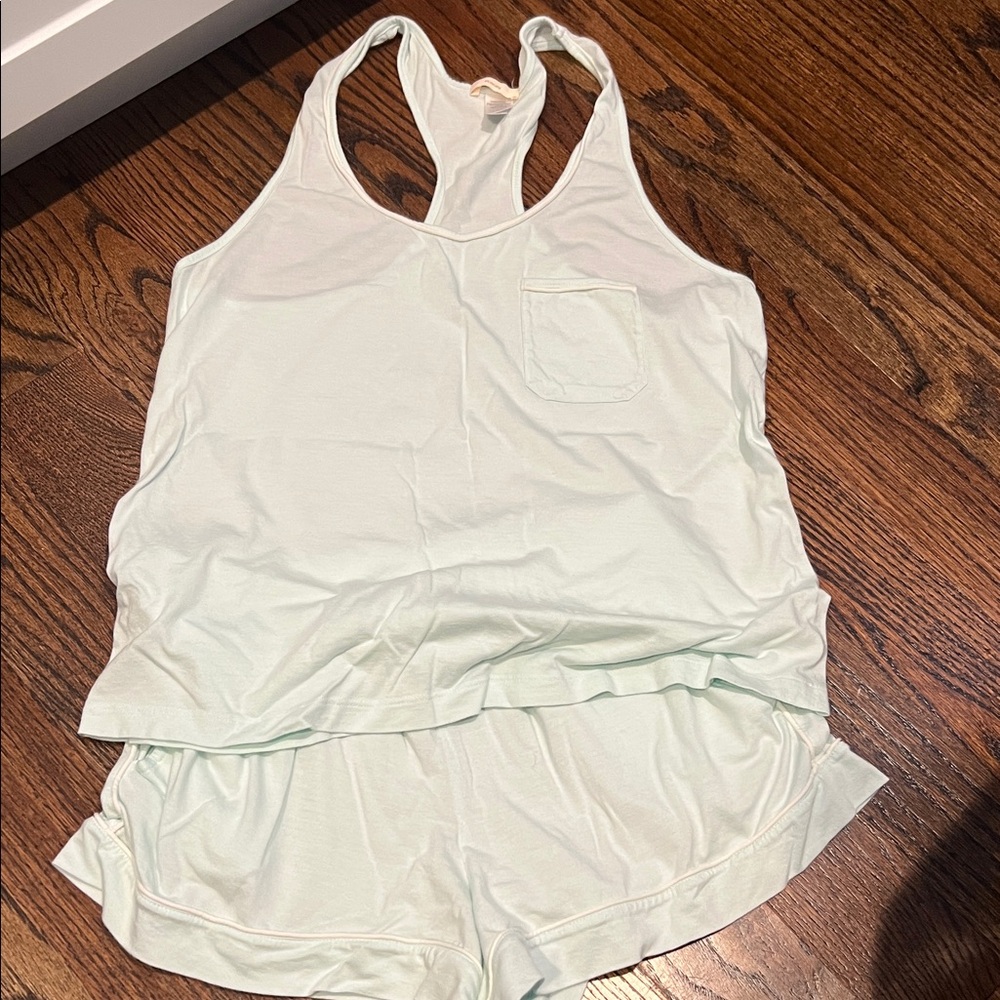 Eberjey Light Green Tank Top and Shorts Set